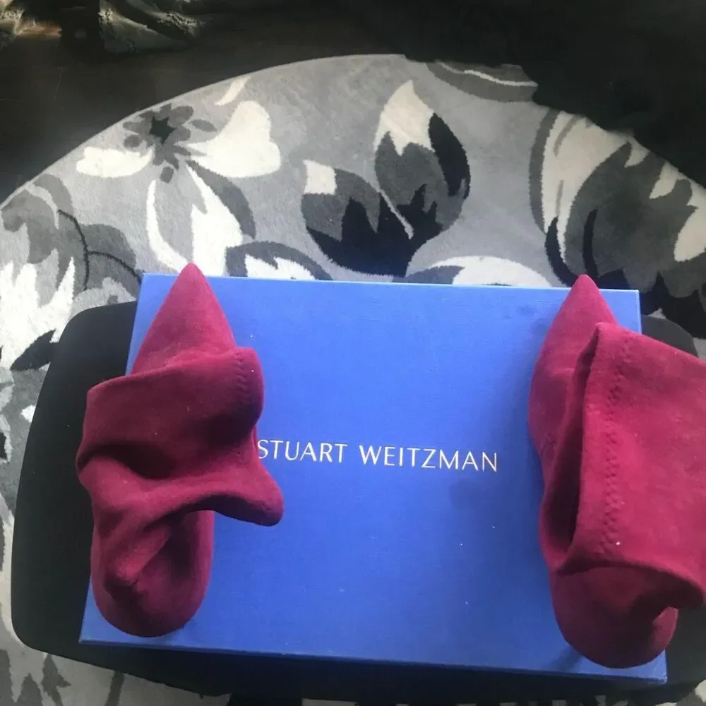 Stuart-weitzman Women's Burgundy and Red Boots